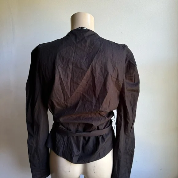 NWT Zara Wrap Top with large Buckle belt - Picture 5 of 10